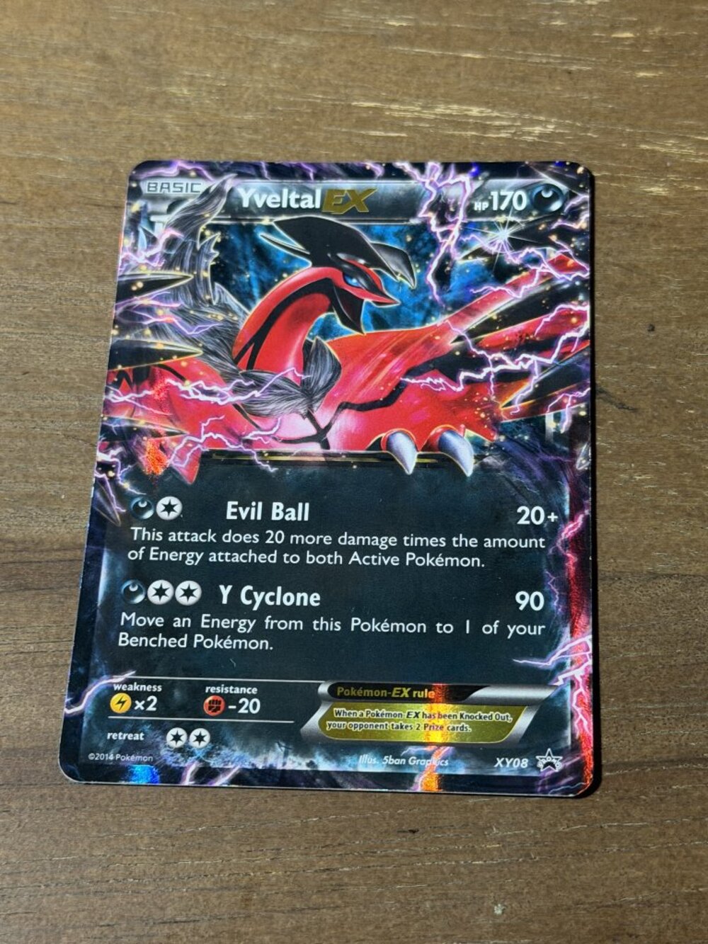 Pokemon Yveltal EX XY08 English Raw LP
